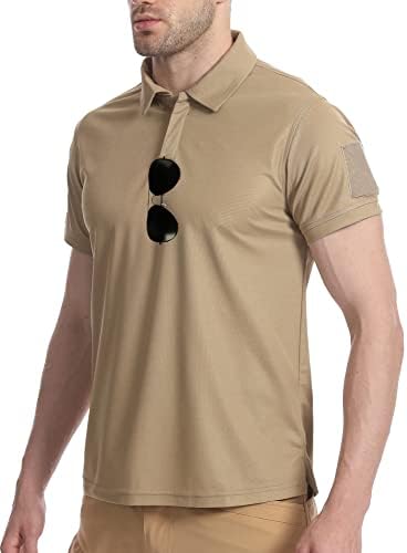 Tricou tactic Yaxhwiv pentru bărbați tricou tactic pentru bărbați cu mânecă scurtă, cămașă de umezeală, cămașă de tenis de
