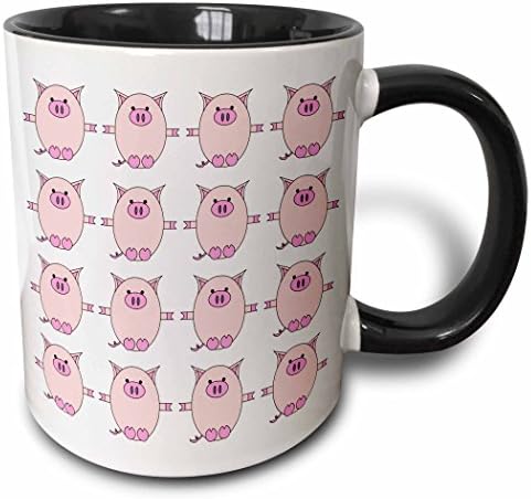 3Drose Piggy Power Pig Mug, 11 oz, multicolor