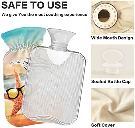 Sticle de apă caldă cu acoperire Starfish Beach Bag pentru apă fierbinte pentru ameliorarea durerii, dureri de cap, pachet