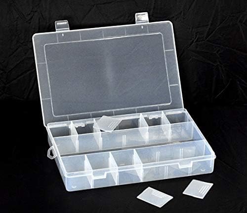 Anncus 13 grile cutie de plastic transparent manual DIY accesorii hardware instrumente organizator cutie de depozitare bijuterii
