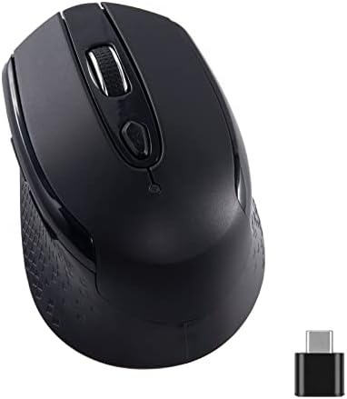 Racegt tip C Mouse de calculator fără fir, 2.4 G mouse fără fir silențios pentru Laptop, Mouse cu 6 butoane și 3 dpi reglabile
