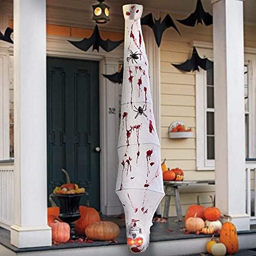Decorații de Halloween U-Buyhouse de Halloween de 72 inci Hanging Reps, ochi strălucitori roșii și activare sonoră, pentru