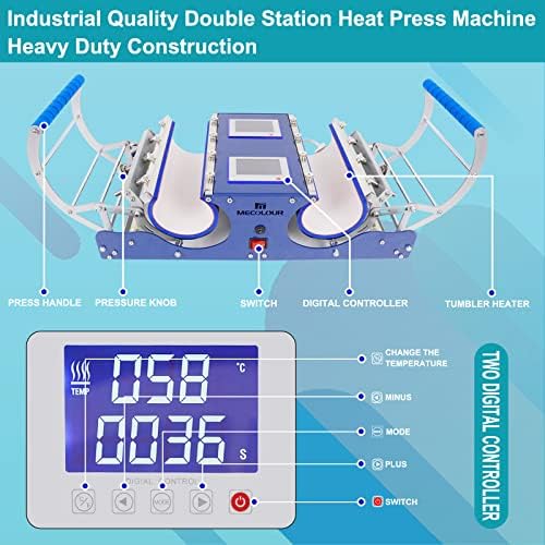 Mașină de presă de căldură Mecolour Tumbler Căldură dublă Mug de apă de căldură 110 V pentru 30 oz 20oz 15oz Sublimation Sublimation
