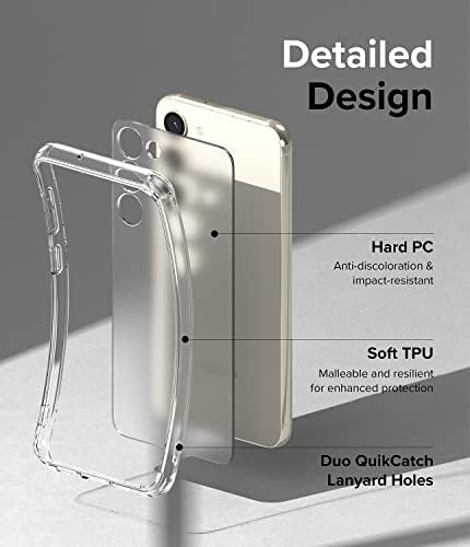 Ringke Fusion [Anti -Fingerprint] Compatibil cu carcasa Samsung Galaxy S23 5G, protecție robustă din spate, tradustă de protecție