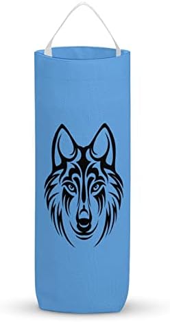 Wolf Head Băcănie Bag Lavabil Organizator Dozatoare Cu Agățat Buclă Pentru Depozitare Cumpărături Saci De Gunoi