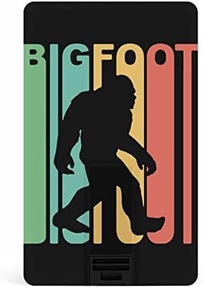 Card de siluetă retro bigfoot usb 2.0 unitate flash 32g/64g tipărit amuzant