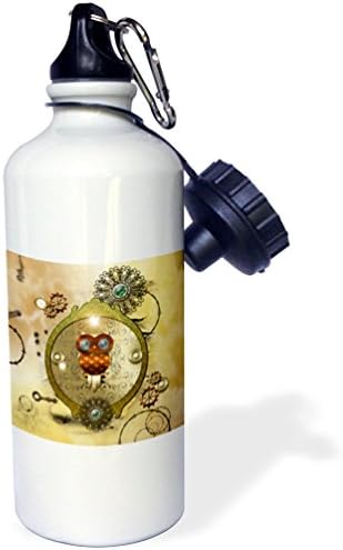 Sticlă de apă cu paie flip -trandafir 3d, 21 oz