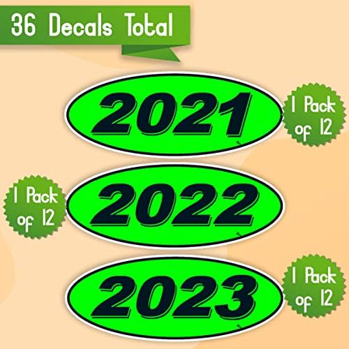Versa-Tags 2021 2022 și 2023 Model Oval Model Anul auto Stickers ferestre fabricate cu mândrie în SUA Versa Oval Model Windshield