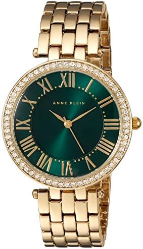 Anne Klein femei Premium cristal accentuate aur-ton brățară ceas, AK/2230gngb