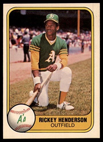 1981 Fleer 574 Rickey Henderson NM+ Oakland Athletics Baseball