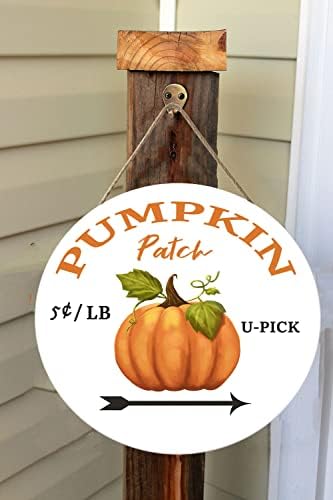 pumpkin patch metal sign Decor Easter Lover Fall Sign pentru exterior și interior de 12 inch