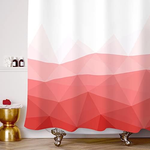 Sunlit de Crăciun Modern Designer Cortina de duș, perdea populară de duș, perdele de duș cu țesătură roșie ombre pentru decor