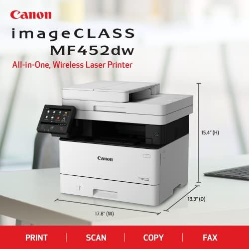 Canon imageCLASS Mf452dw imprimantă laser monocromă fără fir / imprimare, copiere, scanare și Fax / LCD tactil Color de 5 inch