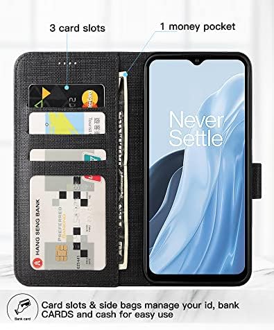 Foluu pentru Husă portofel OnePlus Nord N300, Folio Flip din piele PU cu [husă interioară TPU rezistentă la șocuri], sloturi