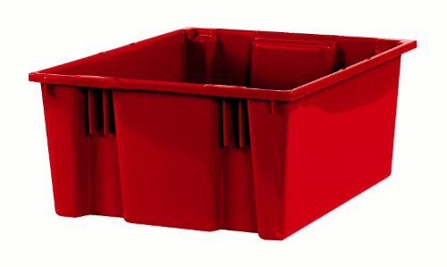 Aviditi containere mari de depozitare din plastic și cuib, 20-7 / 8 x 18-1 / 4 x 9-7 / 8 inci, roșu, pentru organizarea de