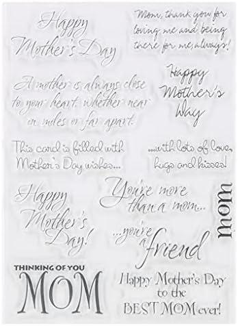 Cuvinte ddoujoy de Ziua Mamei Fericite Mom Fundal Clear Stamps pentru decorarea cărților și scrapbooking DIY 3022405