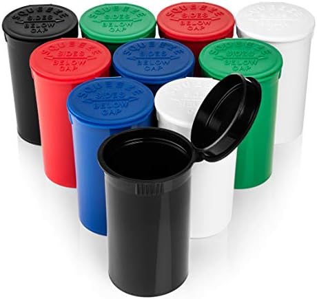 Top Class Ventures Airtight 19 Dram Pop Top Bottles - Containere pentru borcane de depozitare cu capace articulate - utilizare