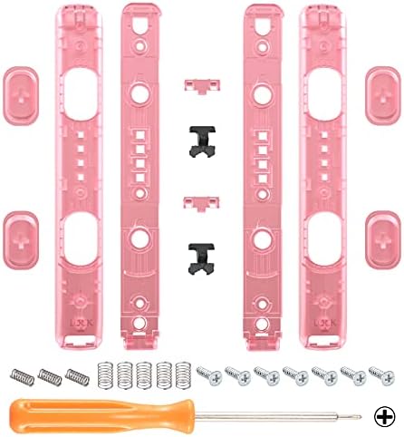 Extrederate Cherry Pink Roz Joycon Controller Handheld Carcasă curea curea, coajă de înlocuire a DIY -ului cu atingere moale
