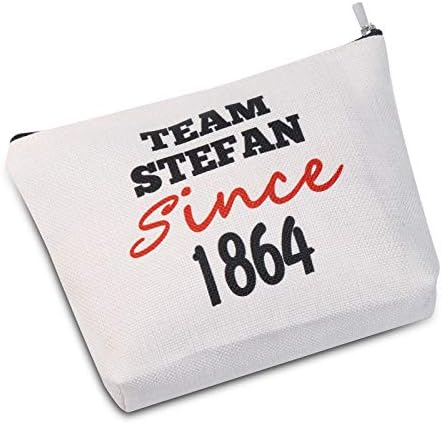 Echipa JXGZSO Damon/Stefan/Salvatore din 1864 Cosmetic Bag Vampire Fandom Make-Up Bag Cadou pentru ea