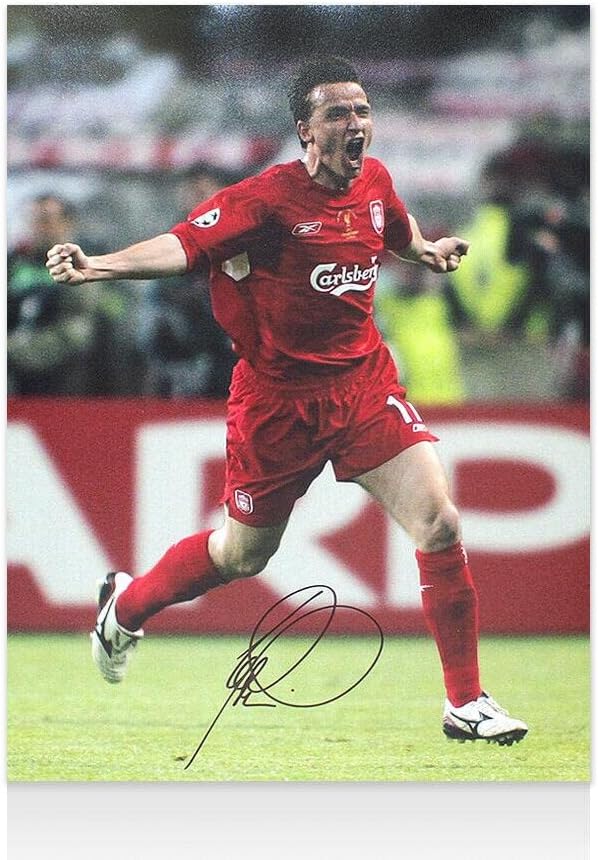 Vladimir Smicer a semnat Liverpool Photo - 2005 Golul final al Ligii Campionilor UEFA - Fotografii de fotbal autografate