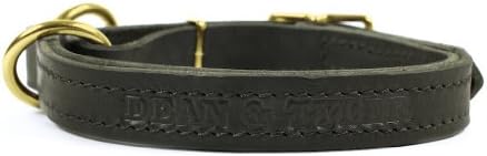 Dean și Tyler Strictly Business Dog Collar - Solid Brass Hardware - Negru - Lățime de 36 x 1. Se potrivește cu dimensiunea