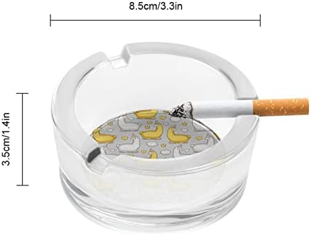 Cute Llama Heart Crown Glass Sktrays pentru țigări, coșul de gunoi rezistent la vânt poate fi tipărit tăvi de cenușă pentru