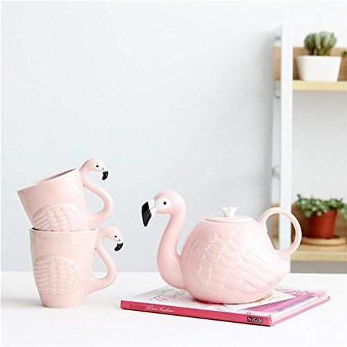 Cupa de ceai de cafea cu flamingo de la comună, ceașcă de ceai roz 15 uncii Flamingo Cupă de Crăciun cadou de vacanță cadou