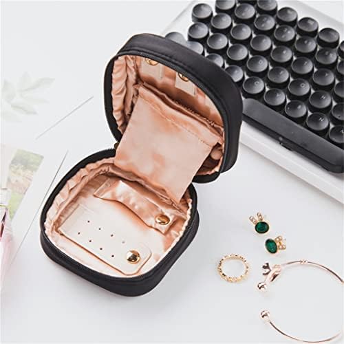 Ydxny dantelă neagră Bijuterii sac de călătorie portabil cutie de bijuterii cu inele cercei colier bijuterii Organizator