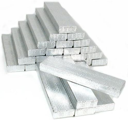 Findking 25 cutii de bumbac argintiu brățară Afișare cadou de ceas 8 1/8