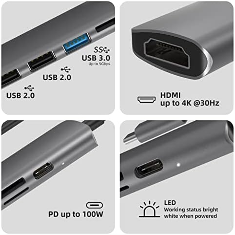 PBKINKM USB 3.1 Tip C la adaptor 4k USB C Hub cu Hub 3.0 2.0 TF SD cititor Slot PD pentru USB C Splitter