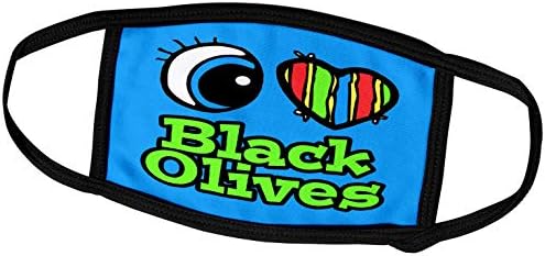 3Drose Heart Bright Eye I Love Black Olives - Huse pentru față