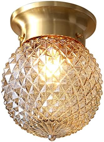 Ganfanren American Copper Plafon Lampă de bucătărie Holul Balconului Pridvor Bilă Vintage LED LED LUMINĂ PLAFONNIER