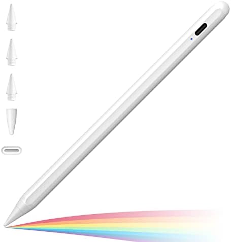 Stylus Pen for iPad cu senzor de înclinare și încărcare rapidă, creion activ cisteen cu respingere a palmei compatibil cu 2022-2018