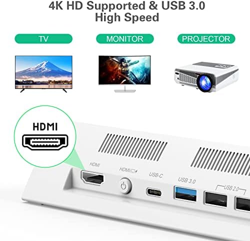 Runtogol TV Stație de andocare pentru comutator, comutator portabil OLED încărcător suport 4K Ieșire HDMI, înlocuire pentru