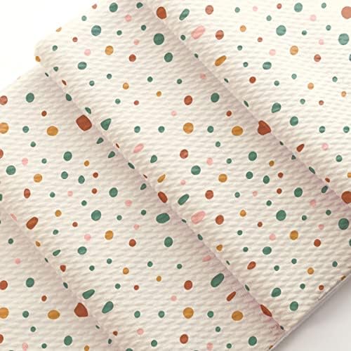 Rustic Sienna Multi-Colorate Puncte Liverpool Bullet Fabric Texturate Tricot 4 Way Stretch-6 Strip