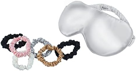 Set de cadouri BRANCHE - Masca de somn de mătase Belle de Nuit și 6 pachet de scrunchies de păr de mătase chouchou - mască