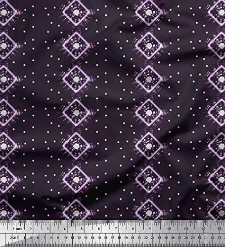 Soimoi bumbac Jersey Fabric Dot & amp; Geometric Tie-Dye Tesatura de imprimare de curte 58 Inch Wide