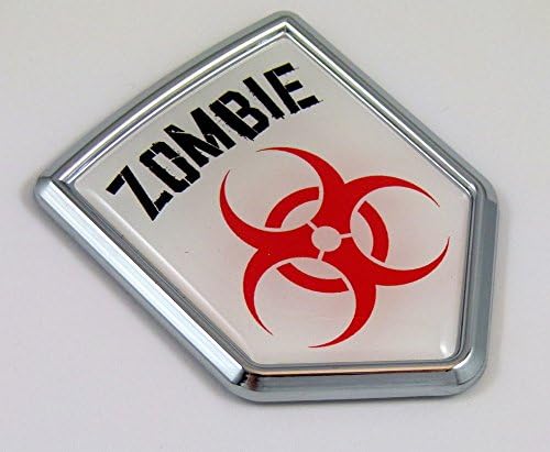 Zombie Decal Car Chrome Emblem Sticker Insigna Sign Crest Auto