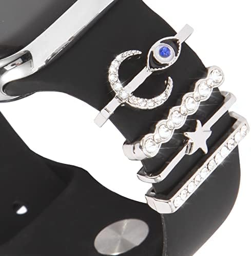 Band Watch Charms Ringuri decorative Bucle compatibile cu Apple Watch 38mm 40mm 41mm 42mm 44mm 45mm 45mm metalice de vizionare