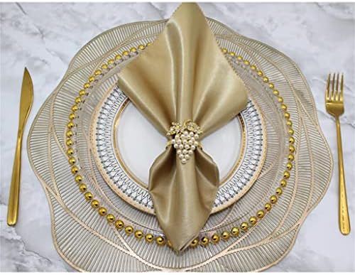 Ganfanren 6pcs perle perle inele de struguri struguri suport pentru șervețel cu inele de nuntă pentru cină de nuntă decor de