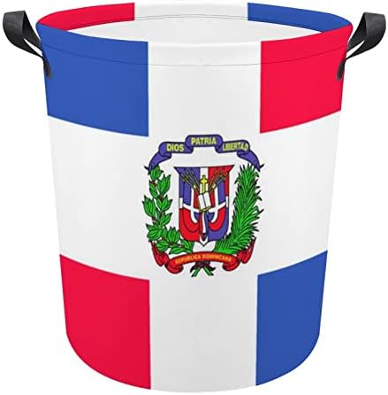 Republica Dominicană Pavilion rufe coșuri cu mânere impermeabil pliabil rotund haine împiedică depozitare Bin Organizator