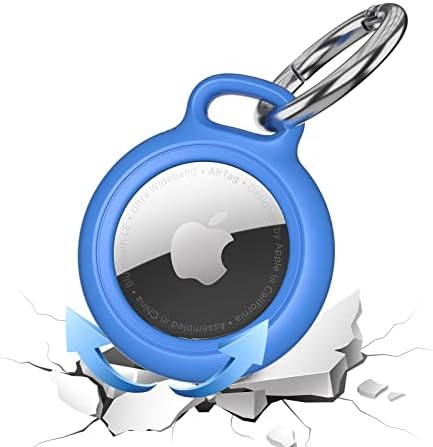 SZJCLTD [2 pachet] Suport de chei Airtag pentru Apple Airtag, carcasă Airtag rezistentă la PC Hard PC cu inel de cheie și curea