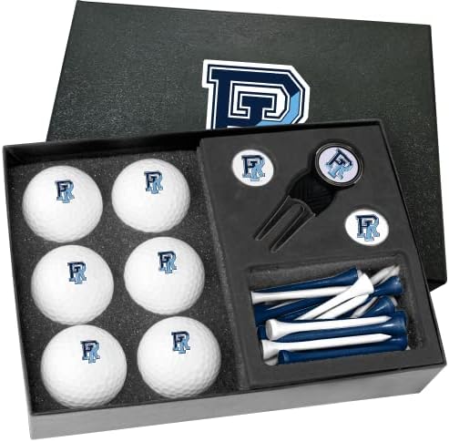 Golfballs.com clasic Rhode Island Rams Set cadou de jumătate de duzină cu instrument Divot-bile goale