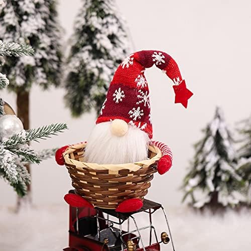 MNBCCXC 1 buc coș de bomboane Gnome de Crăciun 1buc Crăciun fericit coș de depozitare a bomboanelor decorare coș de depozitare