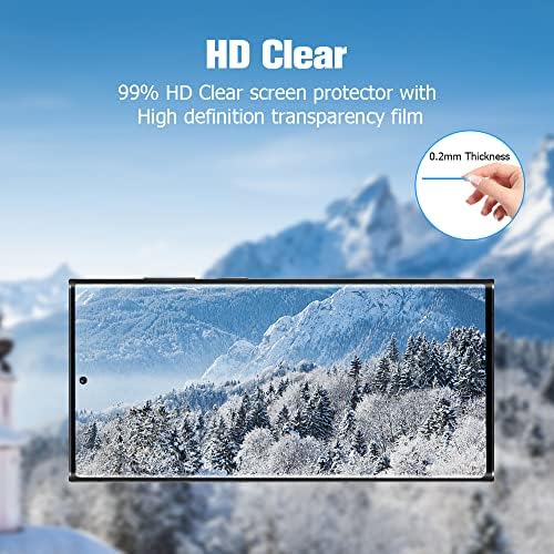 [2 + 2pack] Galaxy S22 Ultra Screen Protector 9H Glass temperat + Protector pentru lentile pentru cameră [Bubble Free] [Deblocare