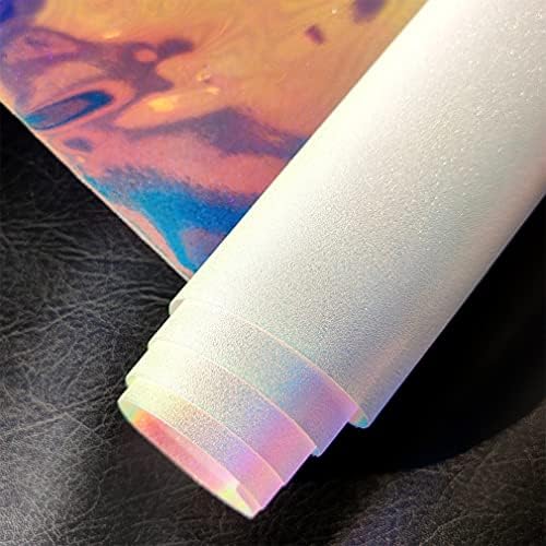 Holografic PVC vinil 11.8 x53 sclipici irizat Transluscent mată lucioasă suprafață impermeabil Film pentru Cosplay DIY cusut