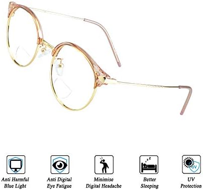 Ochelari de lectură bifocal vizualglobal fotocromic ochelari de soare maro închis, ochelari retro clasici retro ovale