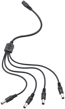 ZdycgTime 2pack DC Power Femeie la Splitter Male Cablu Adaptor 1 Femeie la 4 Masculin 5,5 mm x 2,1mm DC Sursă de alimentare