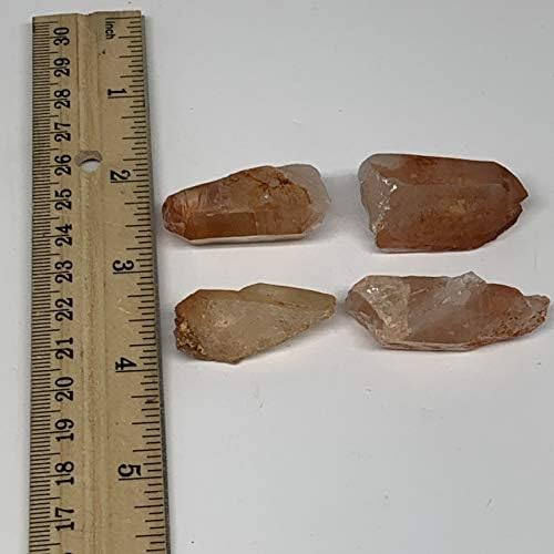 WatanGems 4pcs, 48.2 g, 1.3 - 1.7 mici naturale roșu cuarț cristal terminat, minerale specimene, piatră prețioasă, Reiki energie,