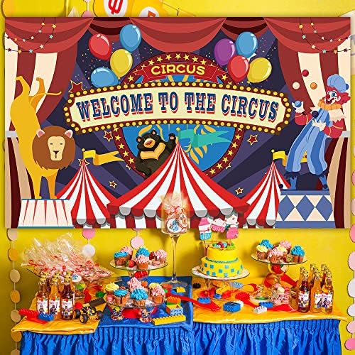 Circ Tema fundal, Bine ati venit la fundalul carnaval pentru circ carnaval Partidul decoratiuni Consumabile, circ Ziua Banner,